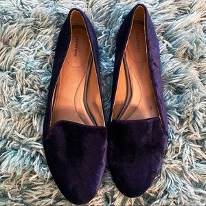 Blue Velvet Lands End Shoes Flats size Women’s 9.5